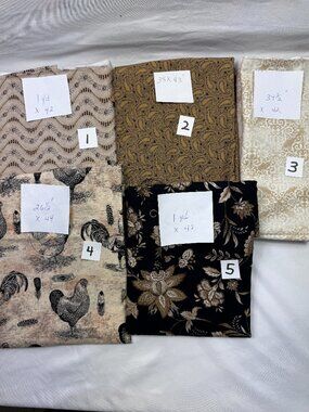 Fabric Cotton Multi Color Pre-Washed Great for Quilting and Crafts 5.7 yds Apprx